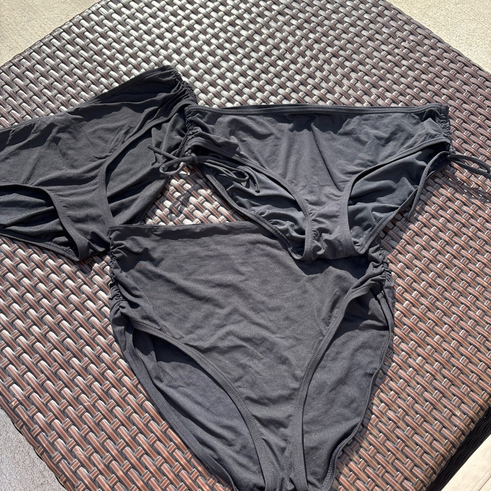 Coco Reef Black Women's Swim Bottoms set of three
